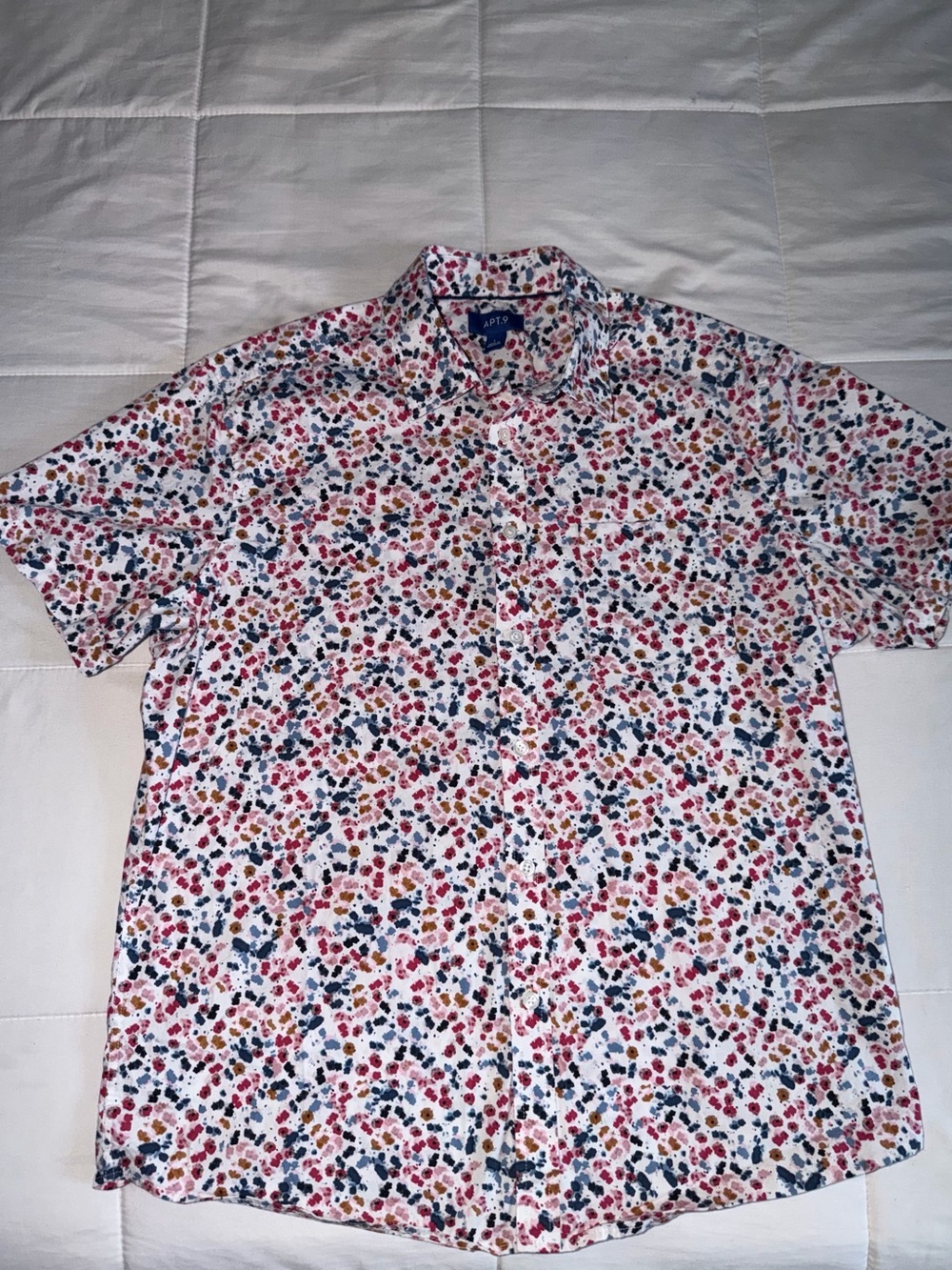 Apt. 9 Men’s Floral Short Sleeve Button Down - Large